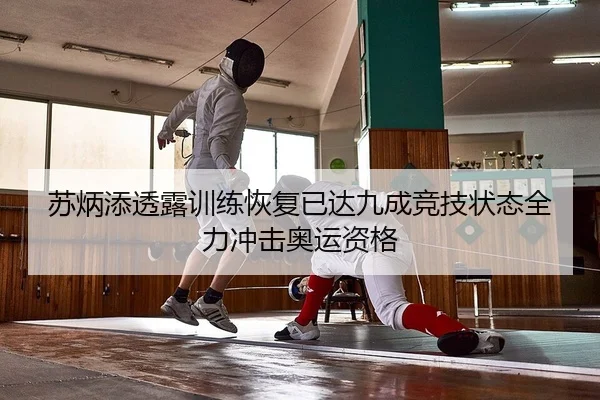 苏炳添透露训练恢复已达九成竞技状态全力冲击奥运资格